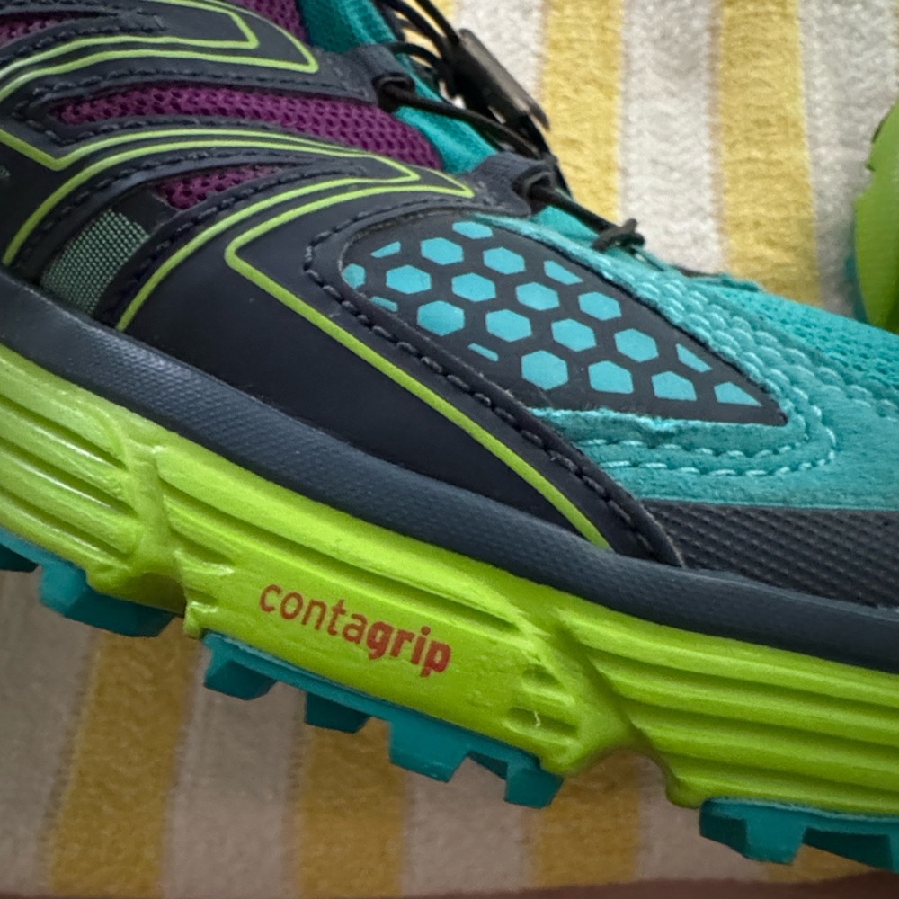 Women’s 3 Trail Running Shoes in the "Teal/Blue/Green" colorway. - Picture 3 of 10